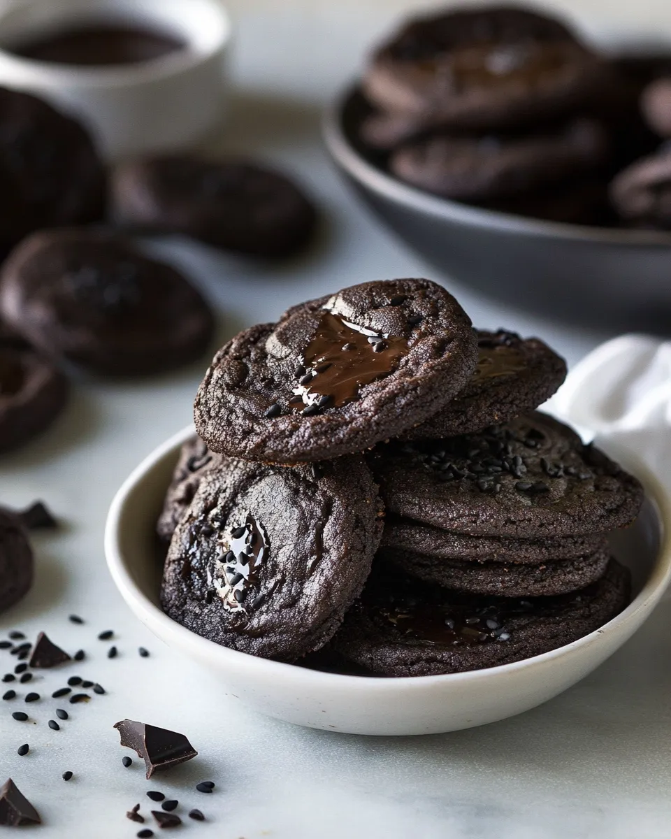 Classic Chocolate Black Sesame Cookies image
