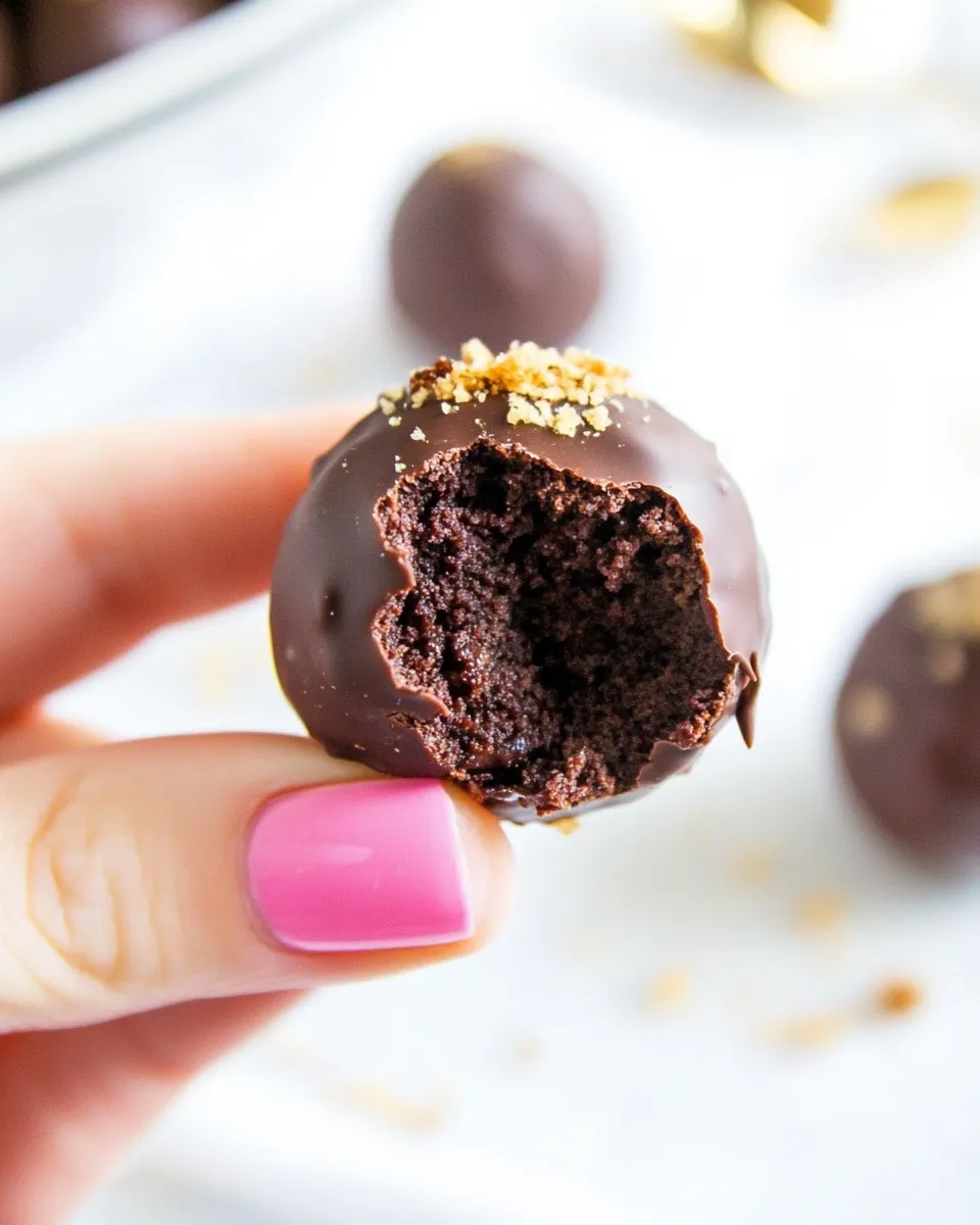 Easy Chocolate Brownies Ball Dipped In Chocolate recipe photo