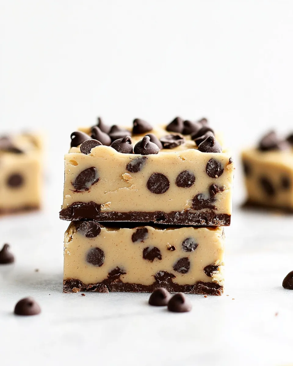 Delicious Chocolate Chip Cookie Dough Bars plate image