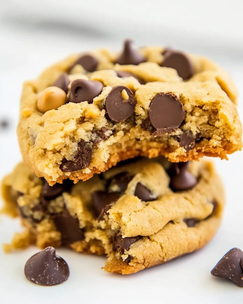 Delicious Chocolate Chip Peanut Butter Chip Cookies food shot