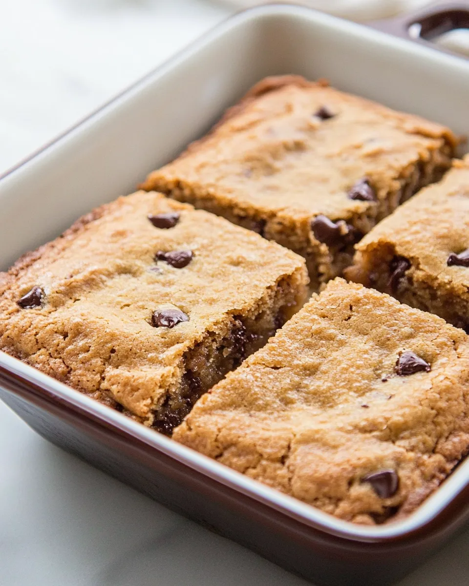Easy Chocolate Chip Skillet Cookie Bars recipe image