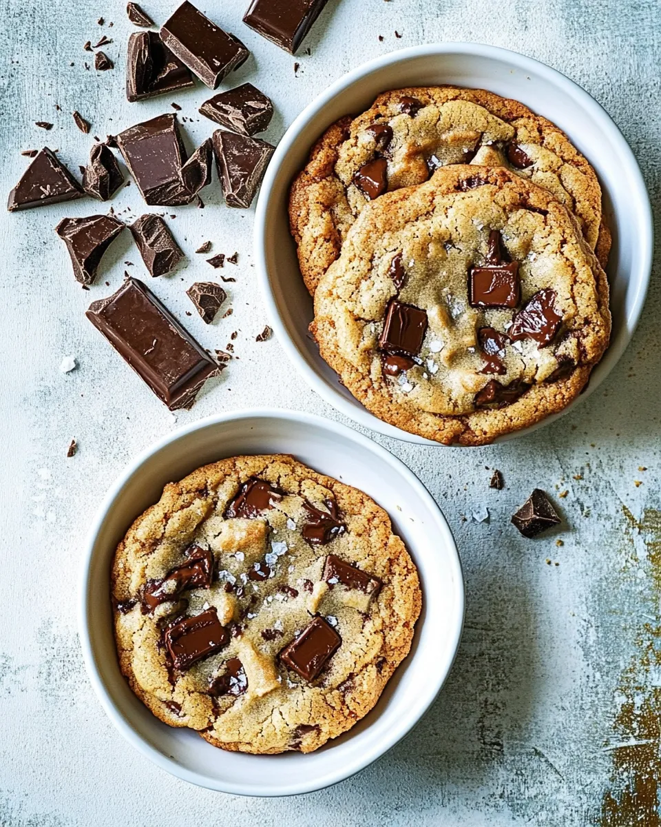Easy Chocolate Chunk Cookies food shot