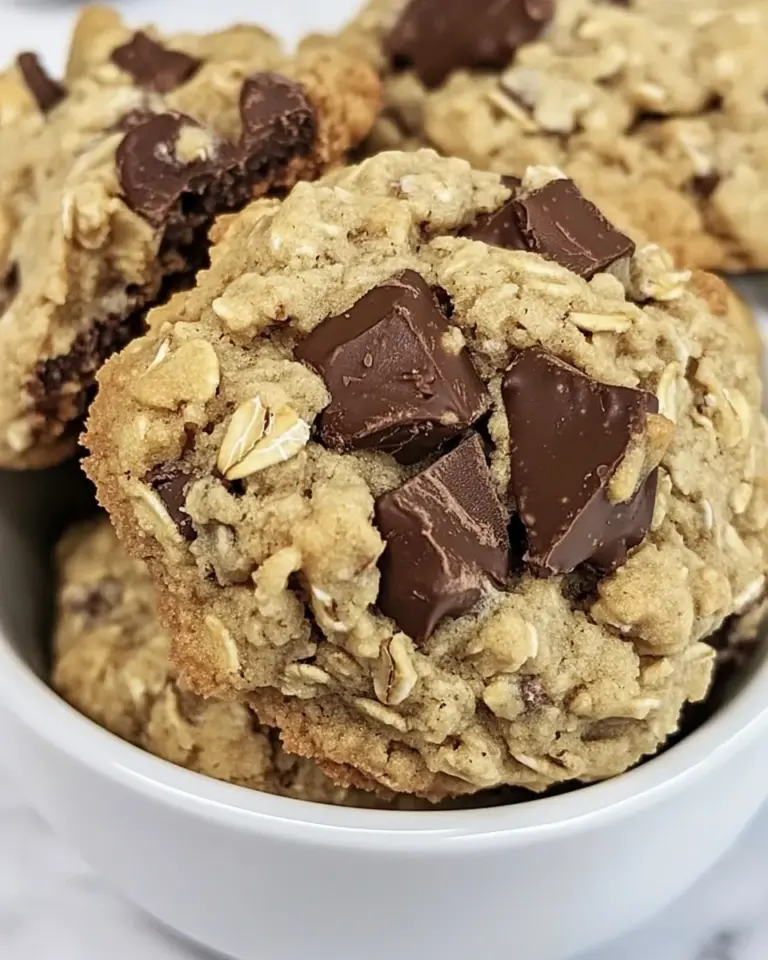 Homemade Chocolate Chunk Oatmeal Cookies photo