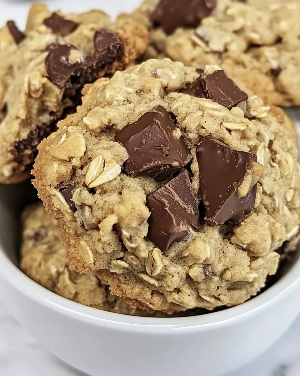 Homemade Chocolate Chunk Oatmeal Cookies photo