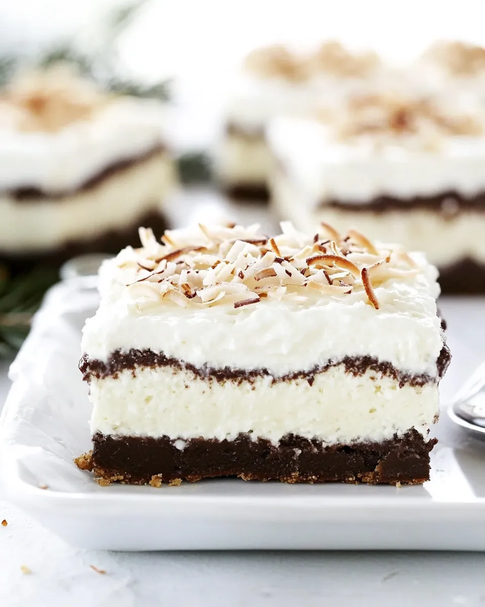 Classic Chocolate Coconut Cream Pie Bars image