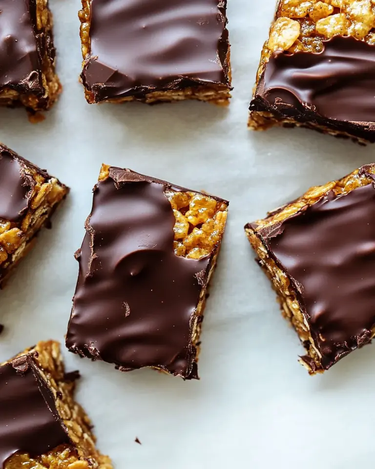 Homemade Chocolate Covered Brown Butter Krispie Treats. recipe photo