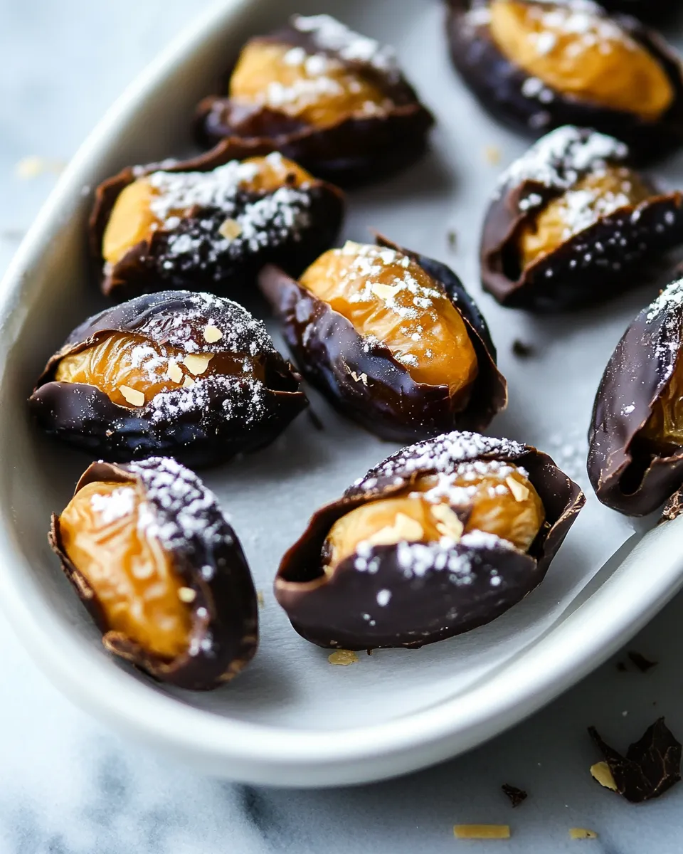 Homemade Chocolate Covered Stuffed Dates photo