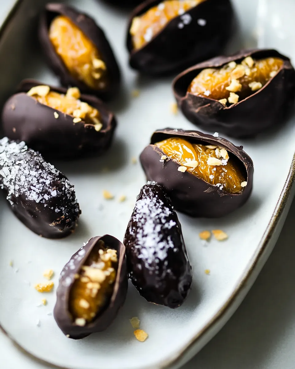 Classic Chocolate Covered Stuffed Dates image