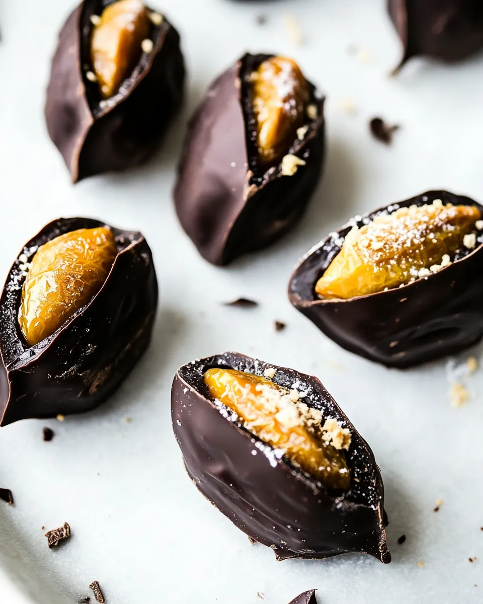 Easy Chocolate Covered Stuffed Dates recipe photo