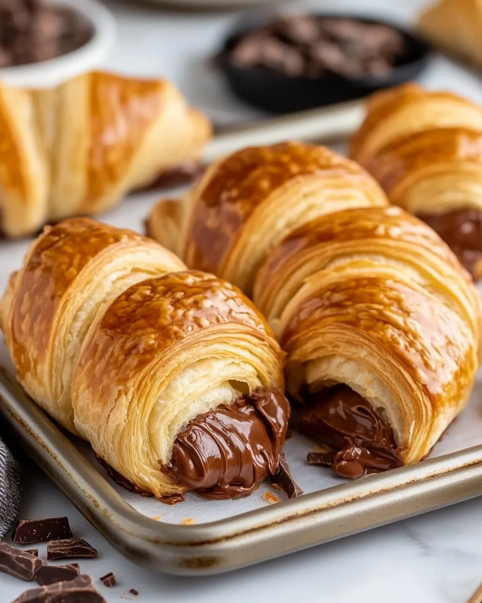 Homemade Chocolate Croissant Recipe (Sheet Pan) photo