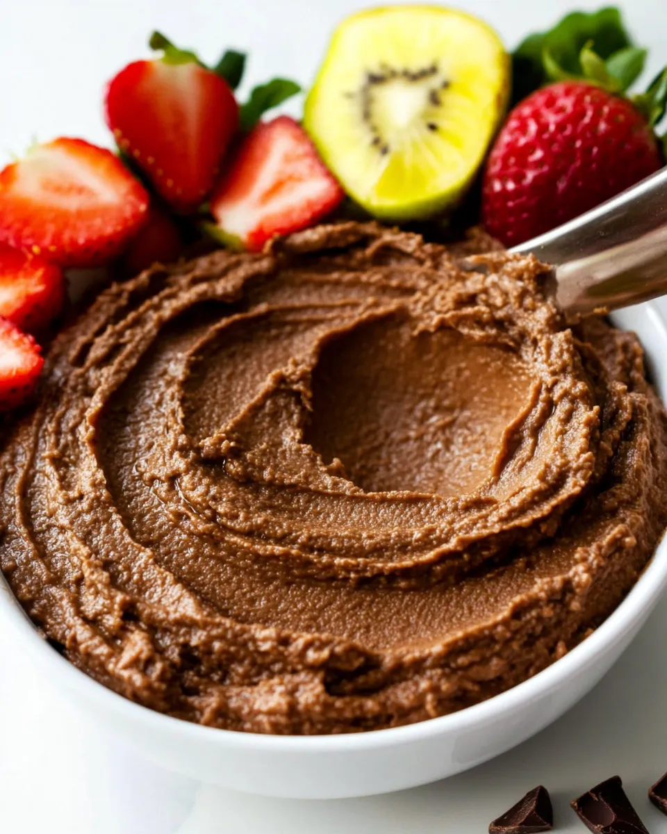 Classic Chocolate Hummus Fruit Dip dish photo