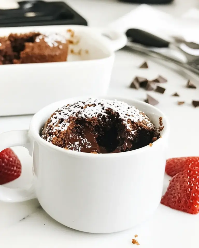Homemade Chocolate Molten Lava Mug Cake photo