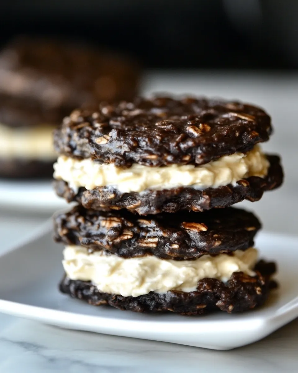 Delicious Chocolate Oatmeal Cream Pies with Vanilla Bean Buttercream dish photo