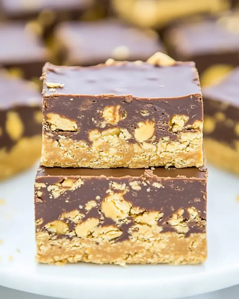 Homemade Chocolate Peanut Butter Fudge Bars recipe photo
