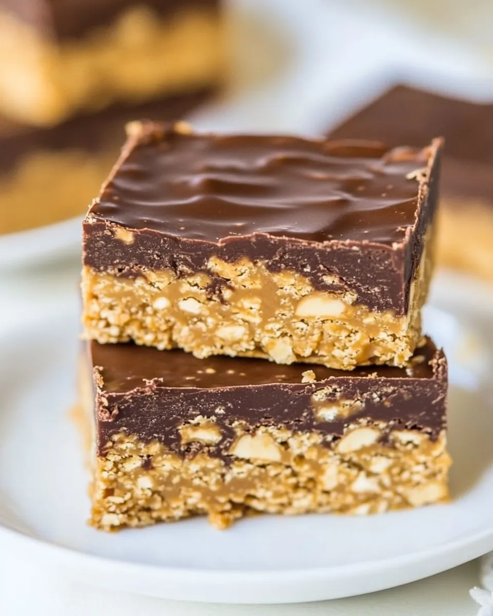 Classic Chocolate Peanut Butter Fudge Bars dish photo