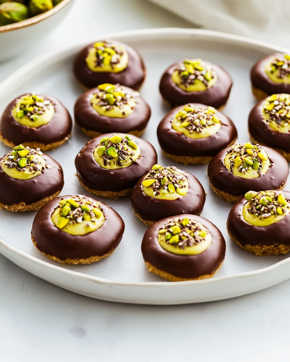 Homemade Chocolate Pistachio Cream Thumbprints photo