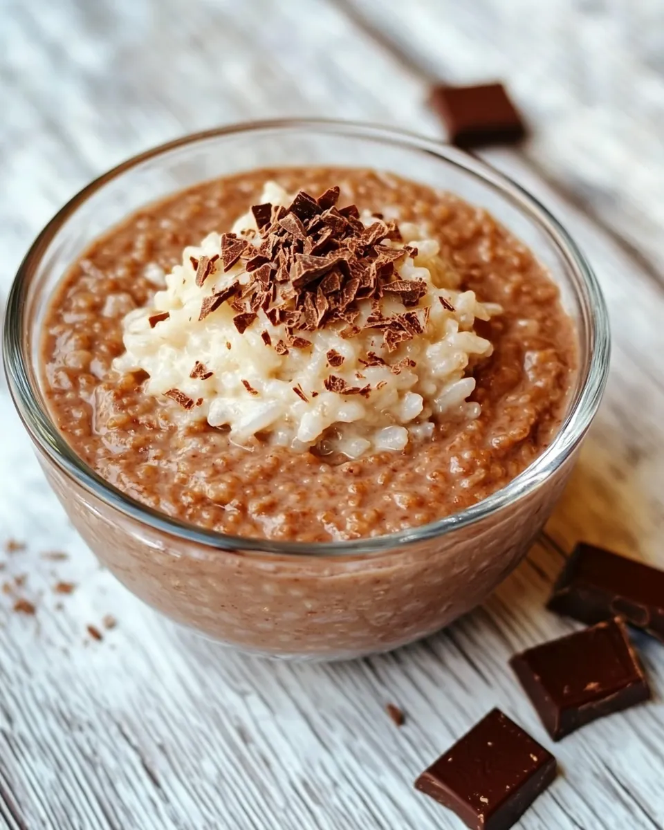 Classic Chocolate Rice Pudding dish photo