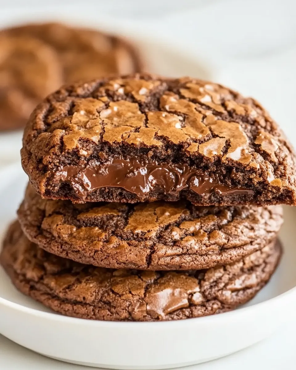 Easy Chocolate Truffle Cookies food shot
