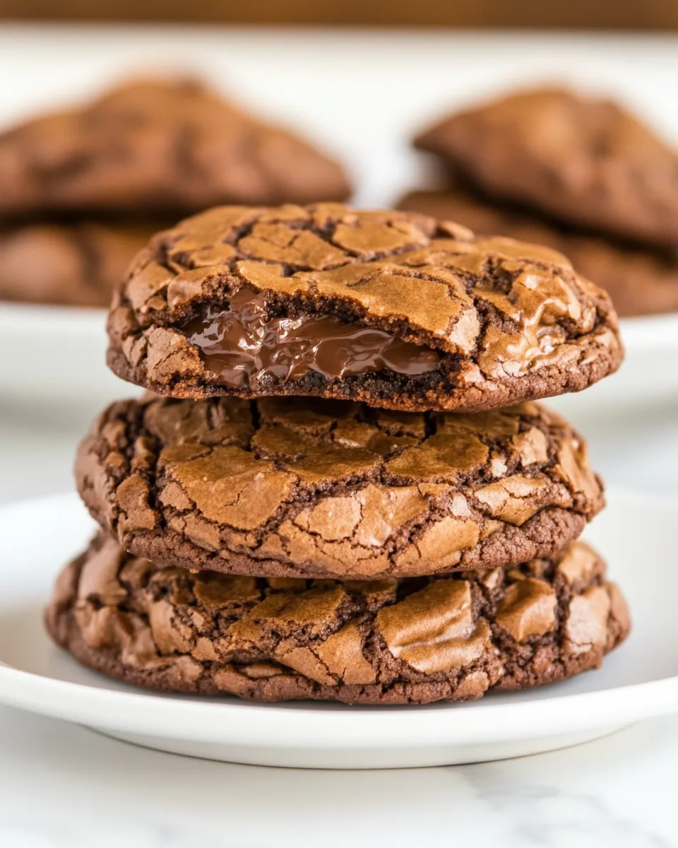 Best Chocolate Truffle Cookies plate image