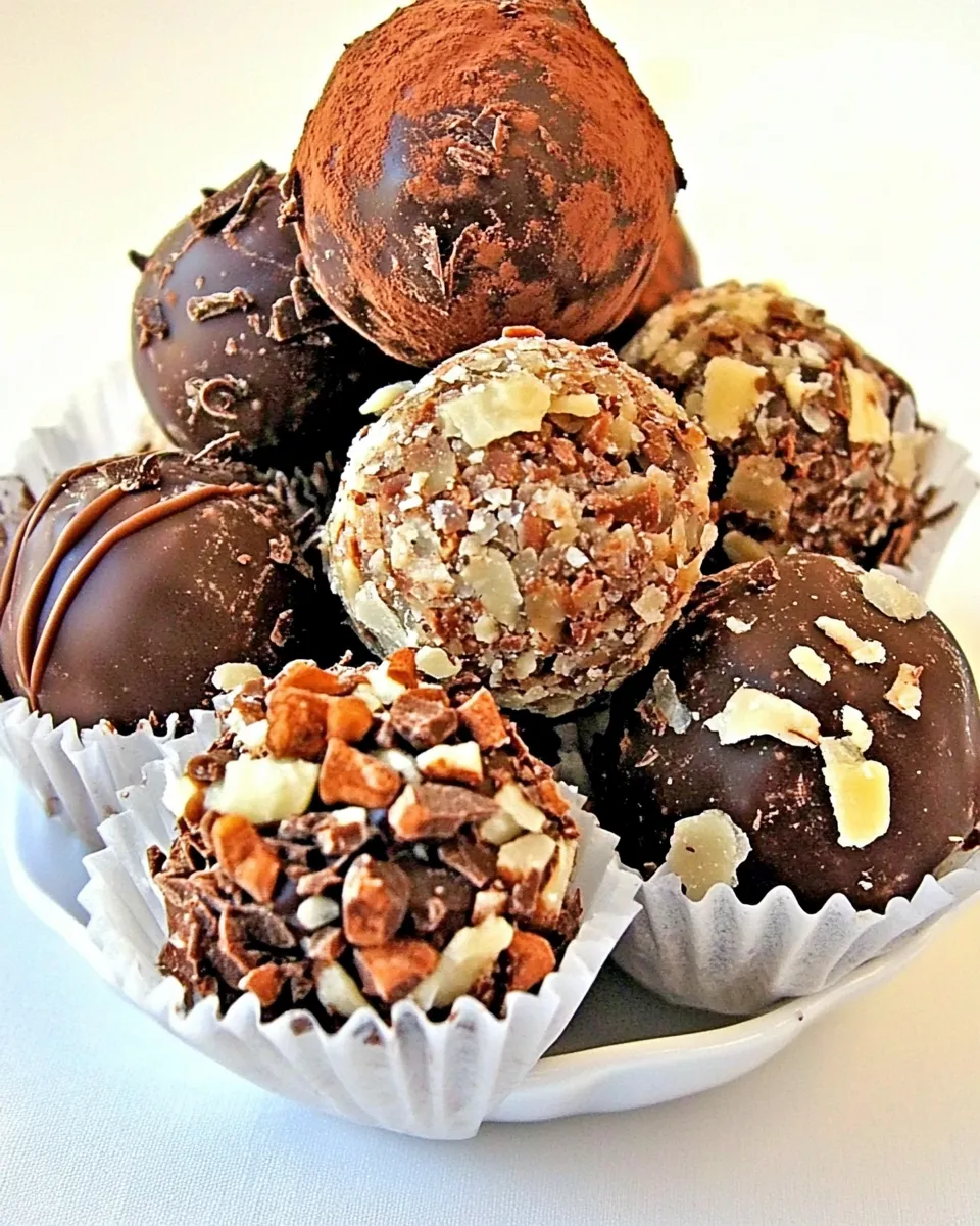 Delicious Chocolate Truffles Recipe food shot