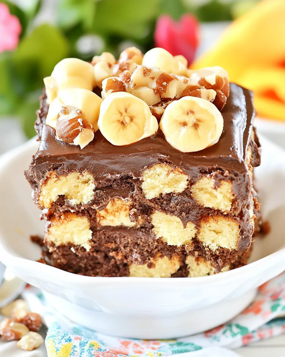 Classic Chunky Monkey clair Cake dish photo