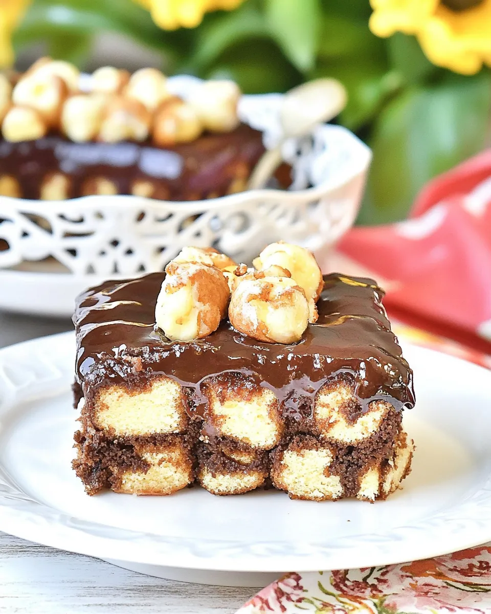 Easy Chunky Monkey clair Cake food shot