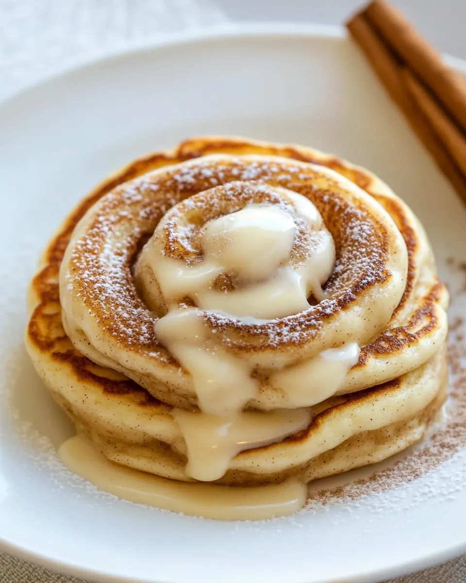 Classic Cinnamon Bun Pancakes recipe image