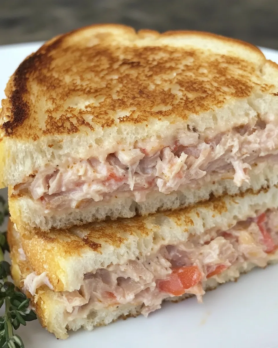 Delicious Classic Tuna Melt food shot