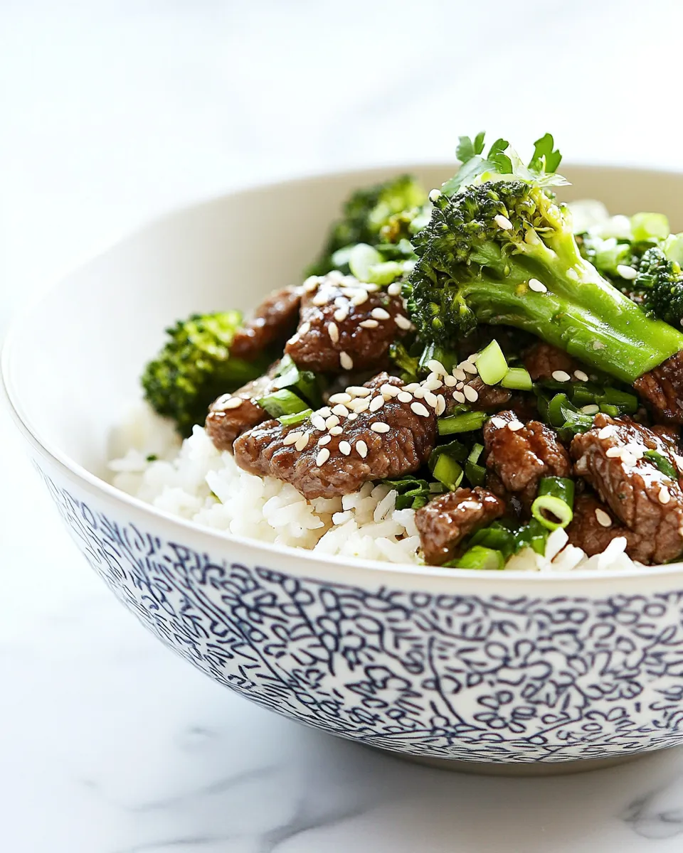 Easy Coconut Beef & Broccoli Stir Fry Rice Bowls recipe photo