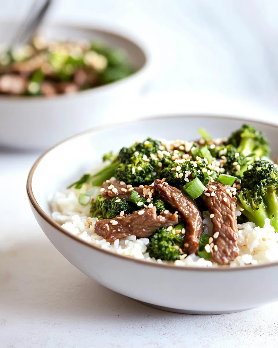 Delicious Coconut Beef & Broccoli Stir Fry Rice Bowls dish photo