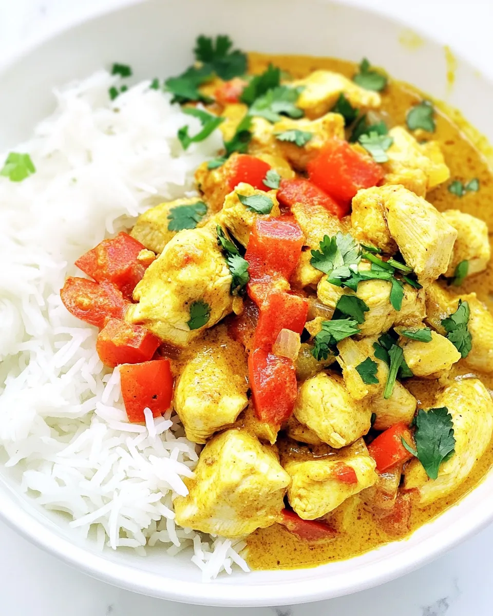 Healthy Coconut Curry Chicken plate image