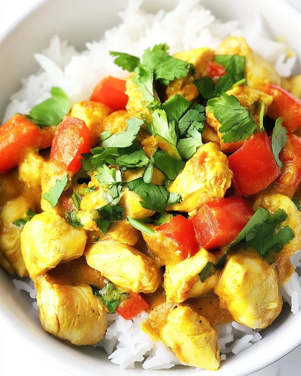 Easy Coconut Curry Chicken food shot