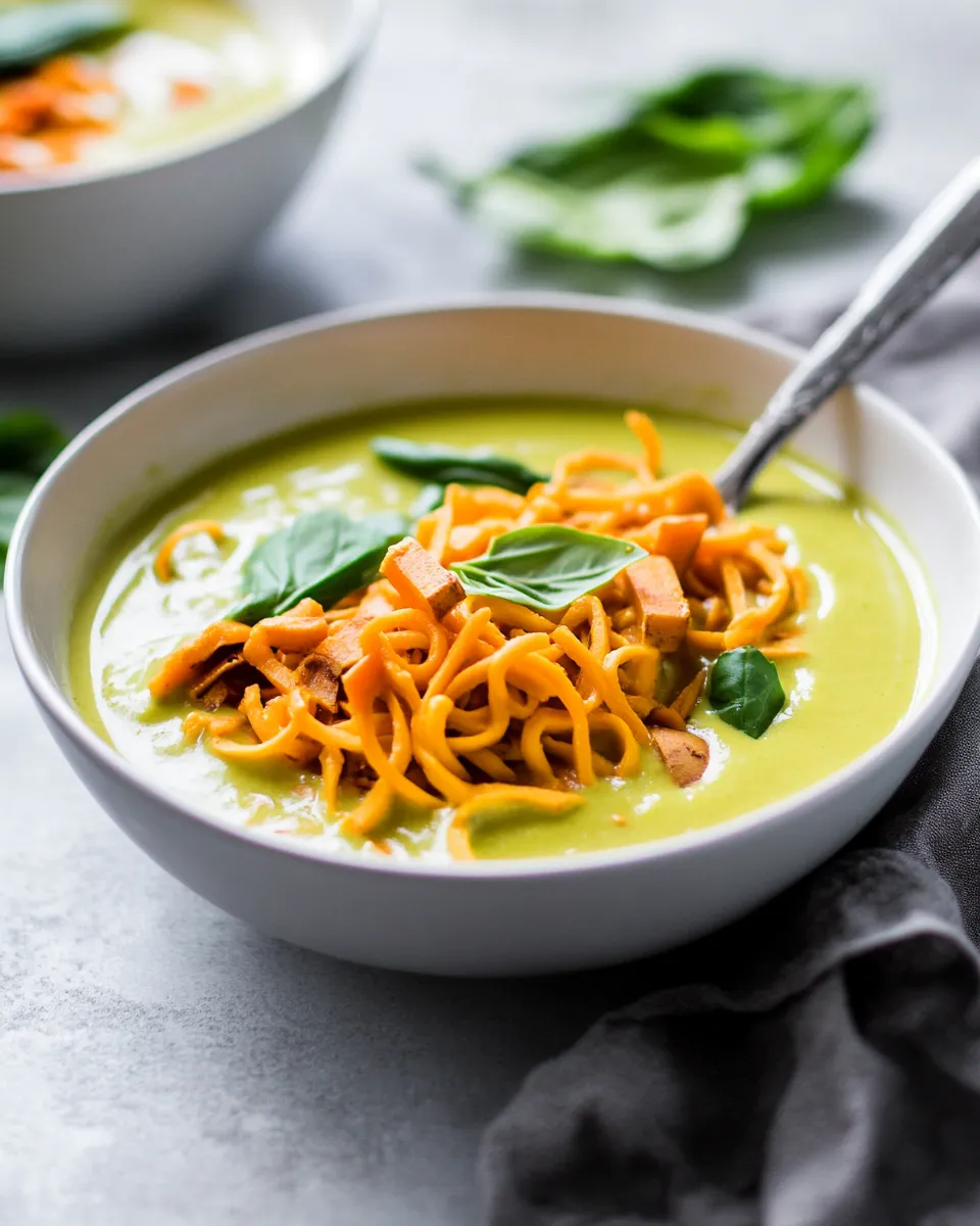 Easy Coconut Curry Soup With Sweet Potato Noodles recipe photo