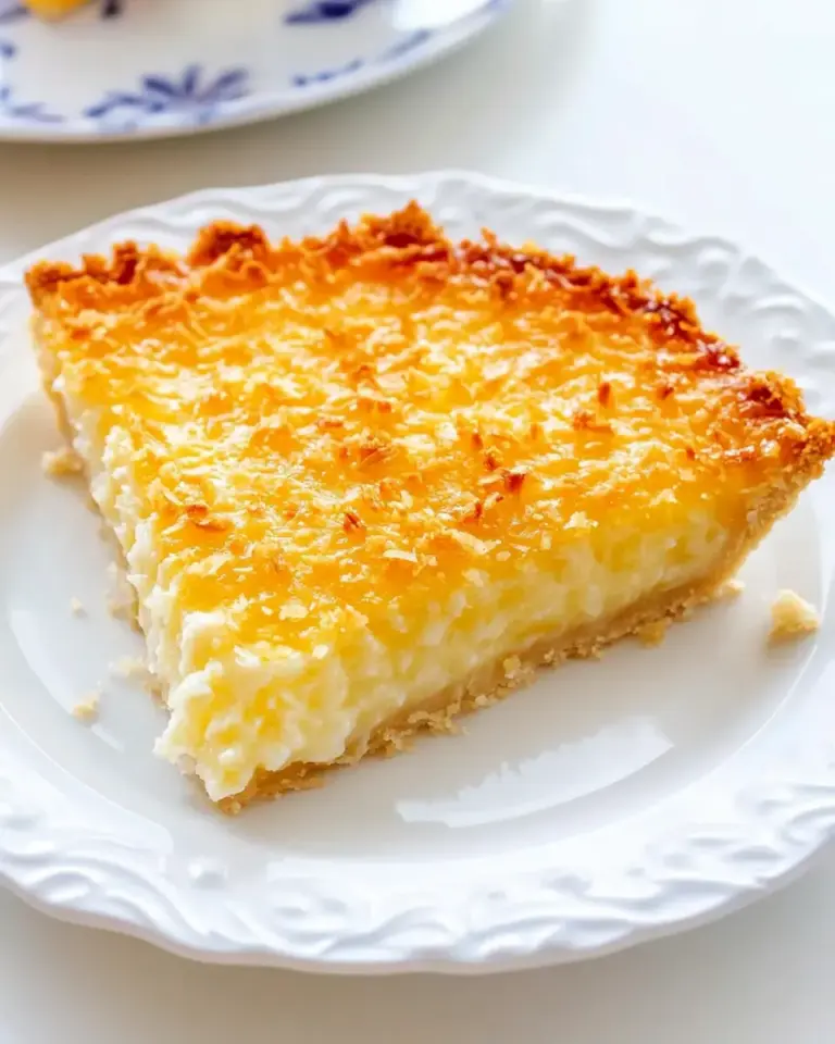 Homemade Coconut Custard Magic Pie photo