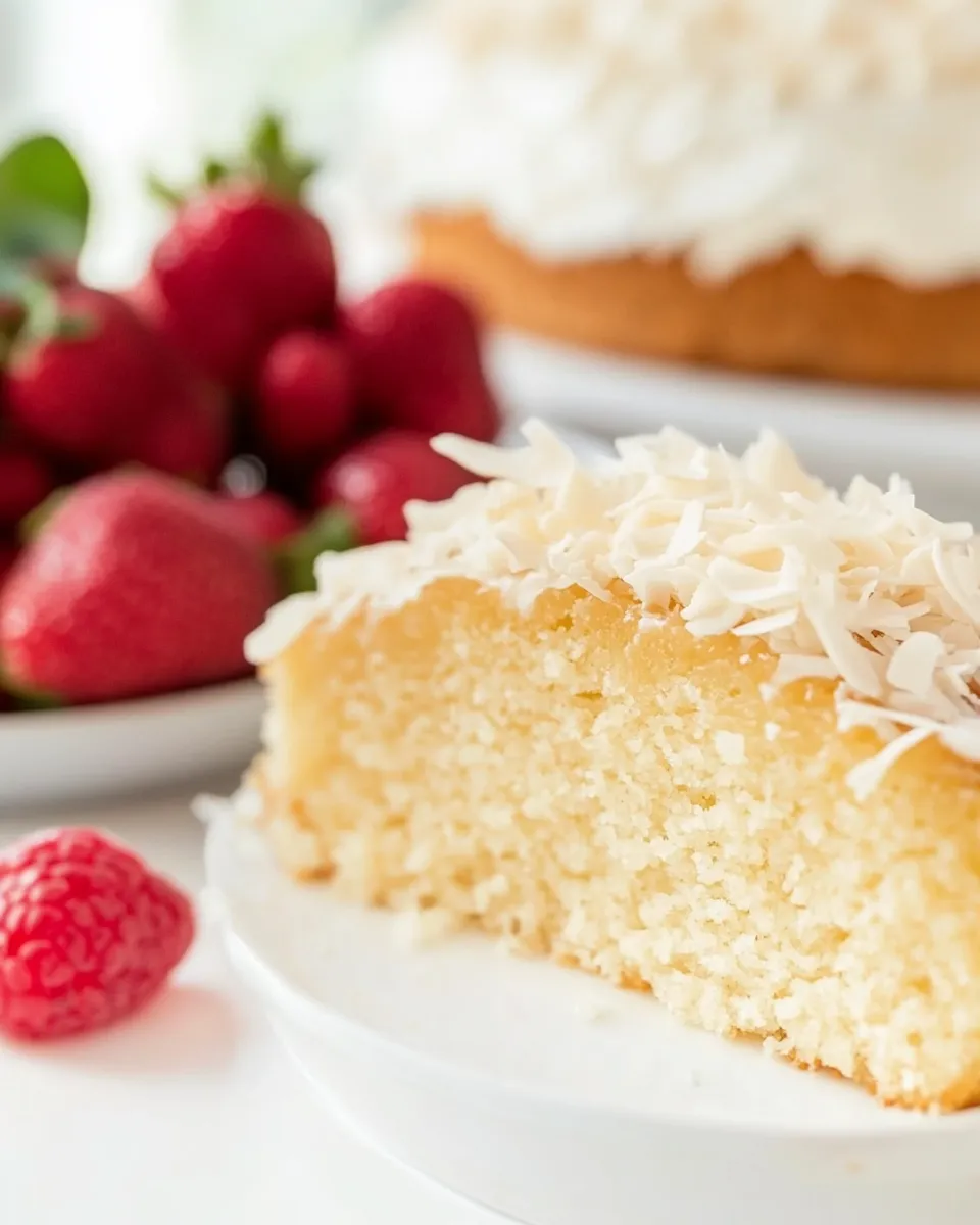 Classic Coconut Flour Cake (Keto) food shot