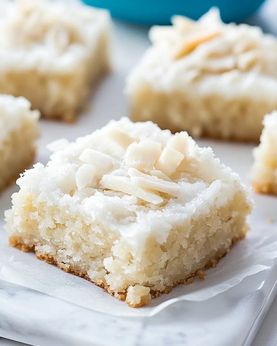 Classic Coconut Sugar Cookie Bars dish photo