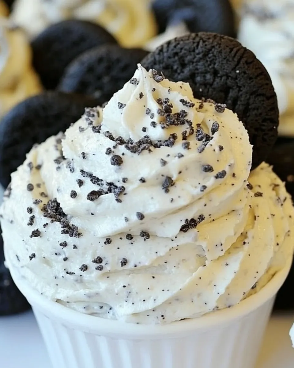 Easy Cookies and Cream Frosting food shot