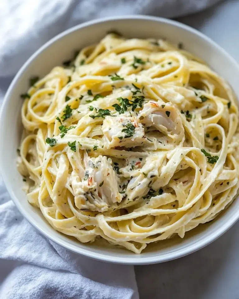 Homemade Crab Fettuccine recipe photo