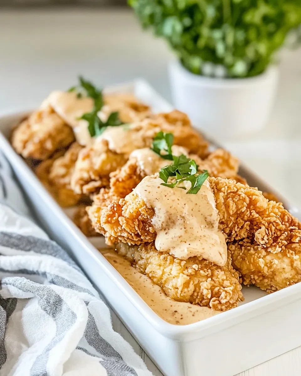 Easy Cracker Barrel Fried Chicken Tenders food shot