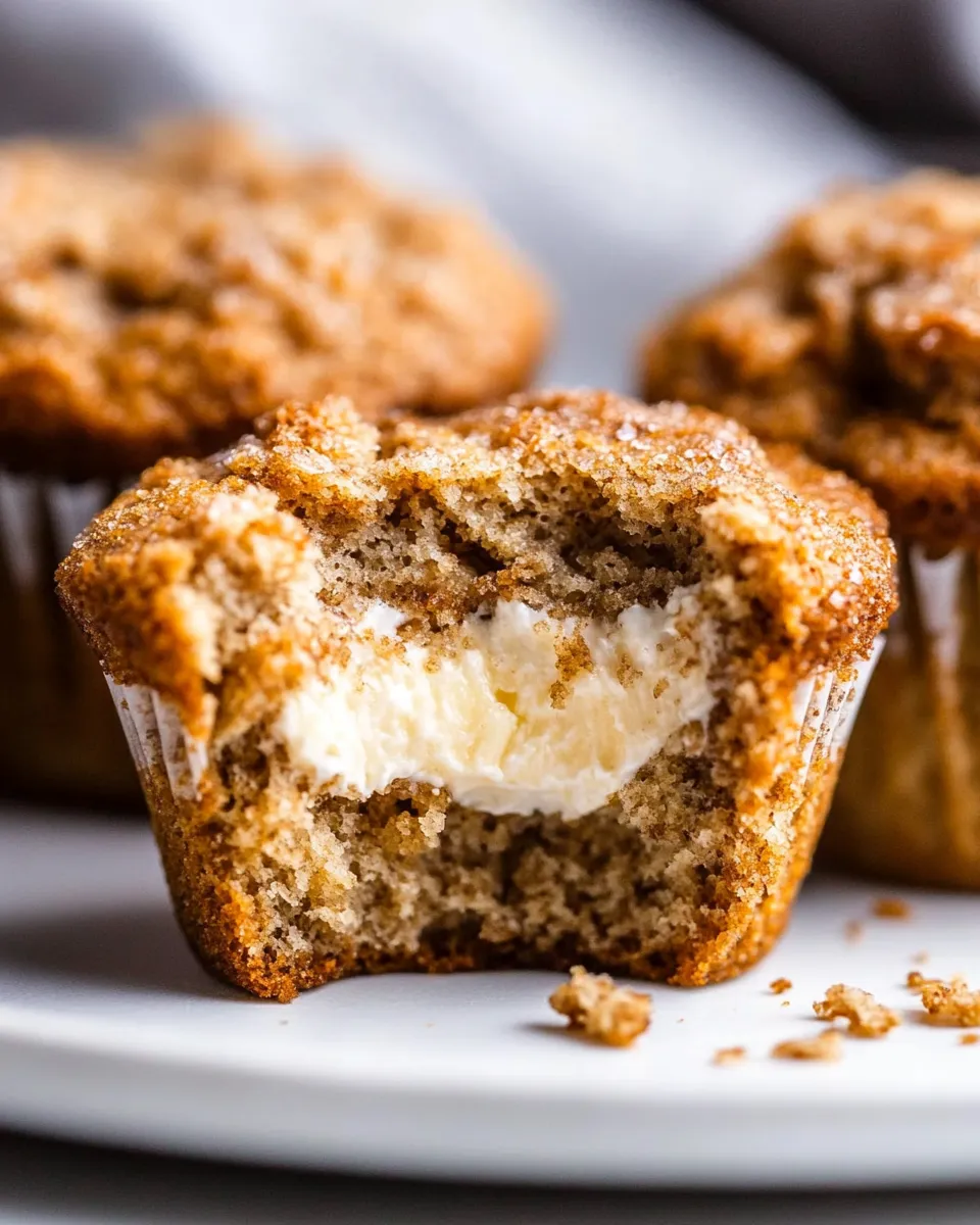 Homemade Cream Cheese-Filled Almond Flour Banana Muffins (Gluten-Free) photo