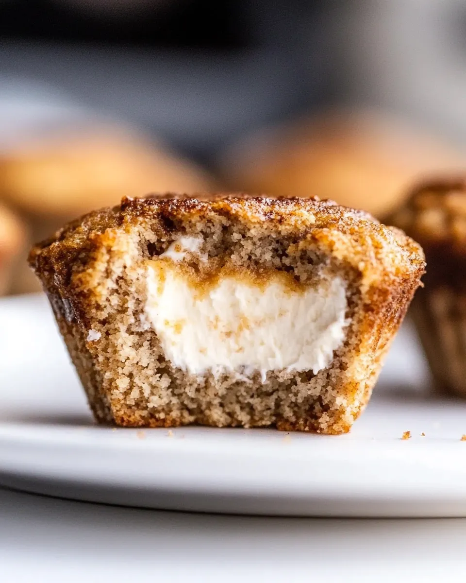 Delicious Cream Cheese-Filled Almond Flour Banana Muffins (Gluten-Free) food shot