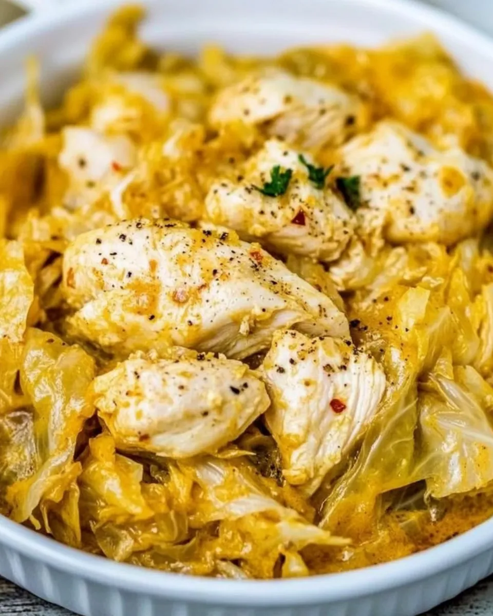 Classic Creamy Cabbage and Chicken image