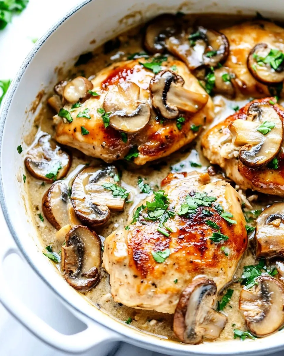 Homemade Creamy Garlic Mushroom Chicken recipe photo
