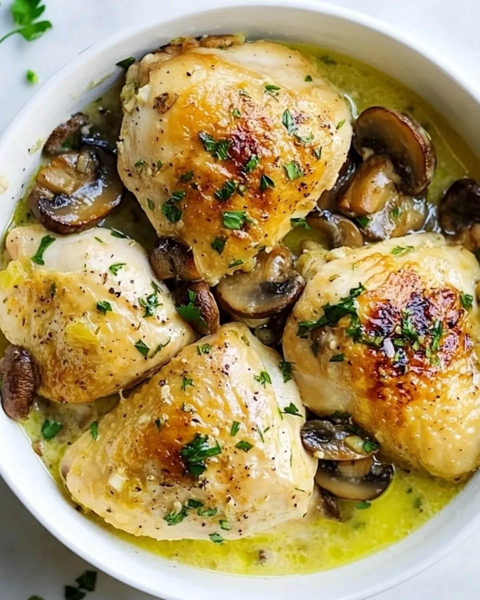 Classic Creamy Garlic Mushroom Chicken (Instant Pot) dish photo