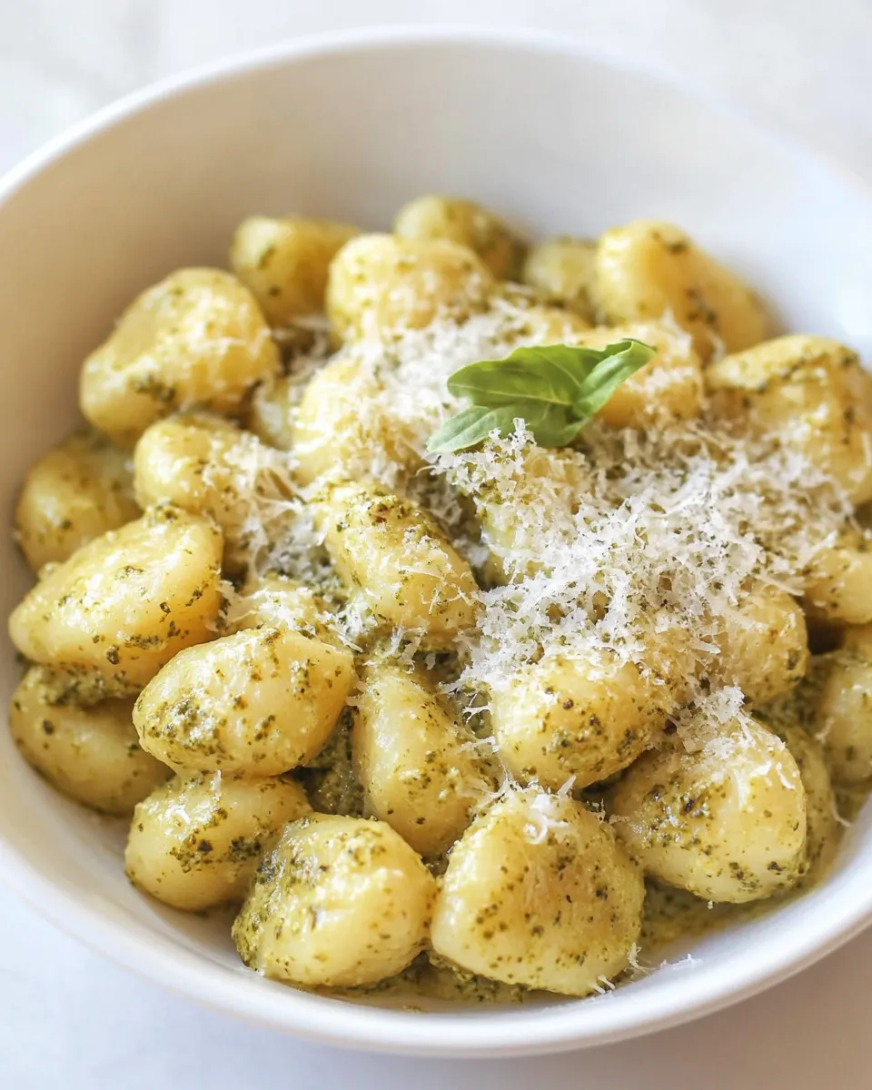 Homemade Creamy Pesto Gnocchi photo