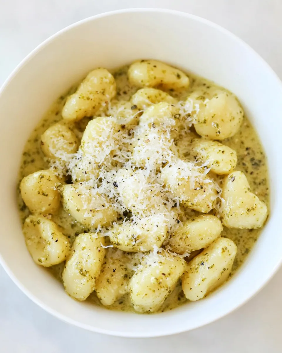 Classic Creamy Pesto Gnocchi recipe image