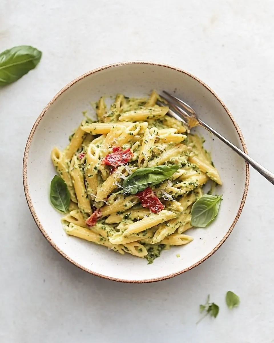 Delicious Creamy Pesto Pasta Recipe dish photo