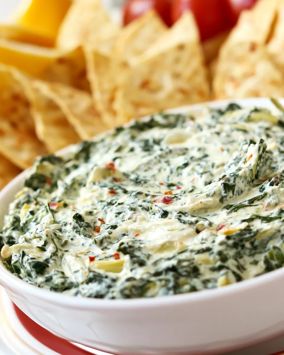 Classic Creamy Spinach & Artichoke Dip recipe image