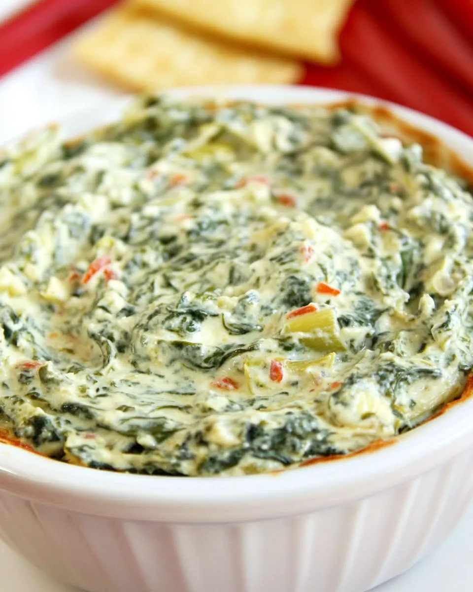 Easy Creamy Spinach & Artichoke Dip dish photo