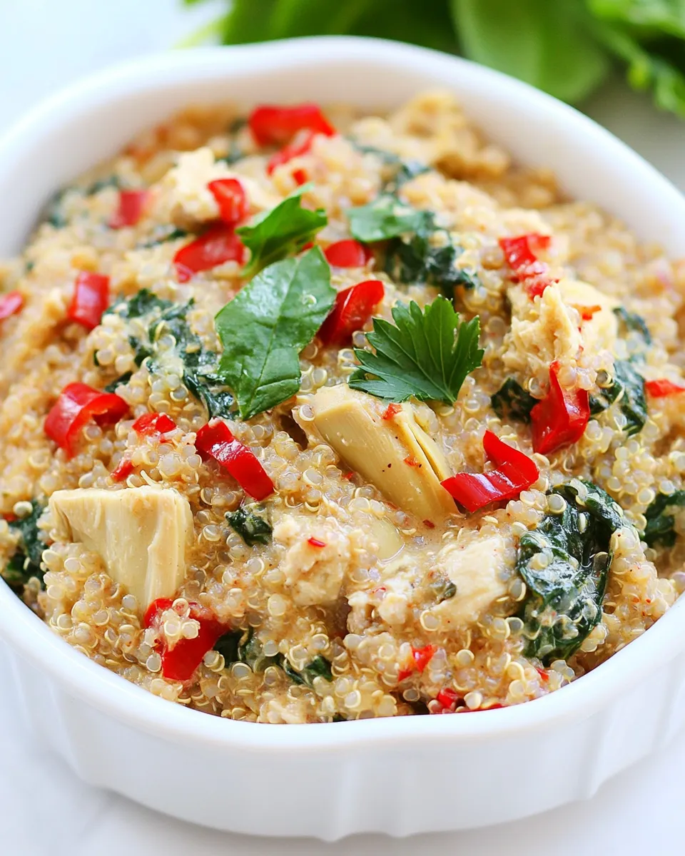 Classic Creamy Spinach and Artichoke Chicken Quinoa image